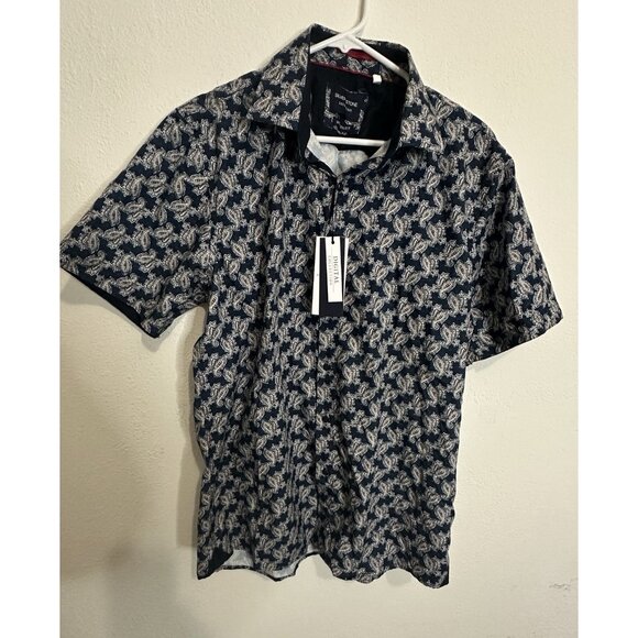 Silver Stone Digital Collection Modern Fit Button Up Short Sleeve Shirt Size XL - Picture 6 of 9